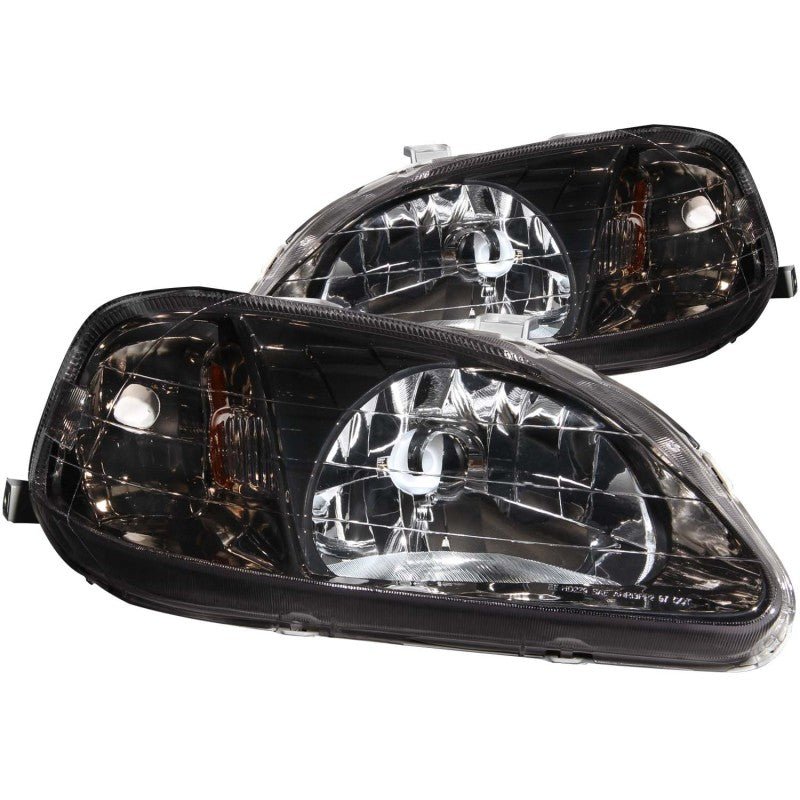 ANZO 1999-2000 Honda Civic Crystal Headlights Gun-Metal Gray ANZO ANZ121234