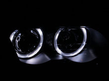 Load image into Gallery viewer, ANZO 1999-2001 BMW 3 Series E46 Projector Headlights w/ Halo Black (CCFL) ANZO ANZ121261