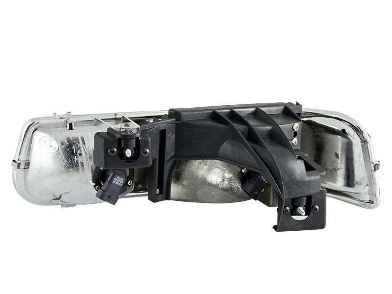 ANZO 1999-2002 Chevrolet Silverado 1500 Crystal Headlights Black ANZO ANZ111155