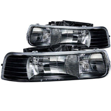 Load image into Gallery viewer, ANZO 1999-2002 Chevrolet Silverado 1500 Crystal Headlights Black ANZO ANZ111155
