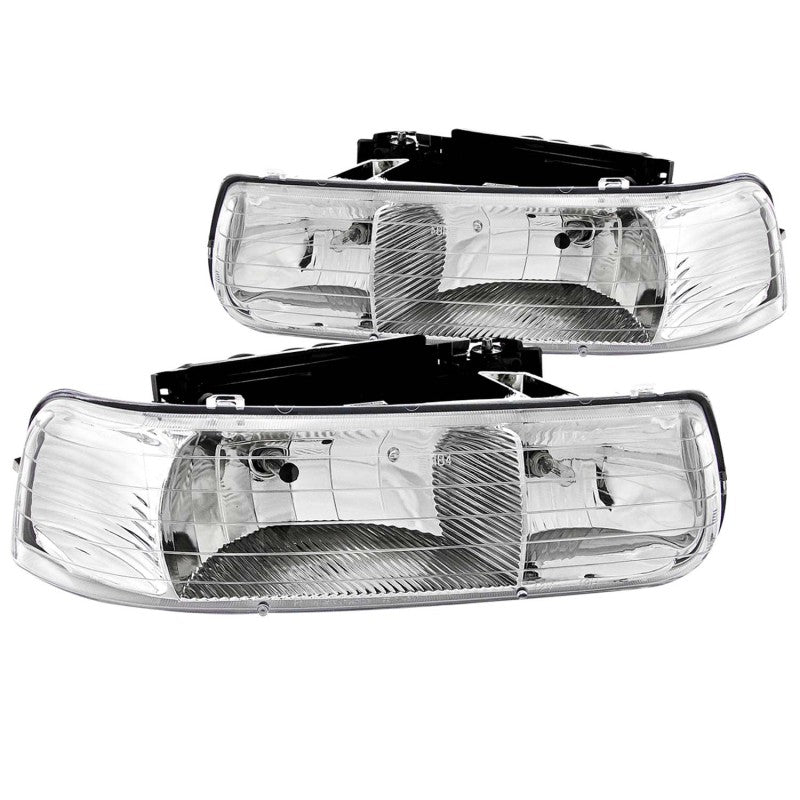 ANZO 1999-2002 Chevrolet Silverado 1500 Crystal Headlights Chrome ANZO ANZ111011