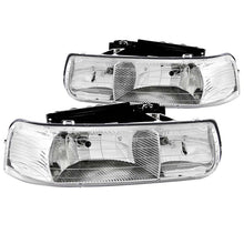 Load image into Gallery viewer, ANZO 1999-2002 Chevrolet Silverado 1500 Crystal Headlights Chrome ANZO ANZ111011