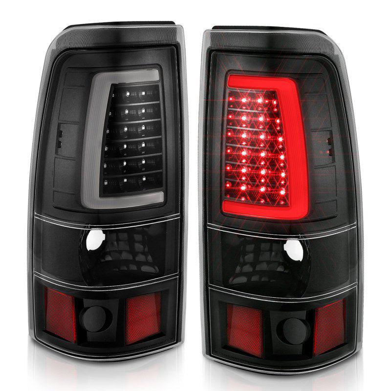 ANZO 1999-2002 Chevy Silverado 1500 LED Taillights Plank Style Black w/Clear Lens ANZO ANZ311330