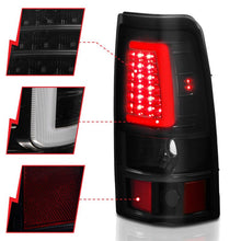 Load image into Gallery viewer, ANZO 1999-2002 Chevy Silverado 1500 LED Taillights Plank Style Black w/Smoke Lens - Black Ops Auto Works