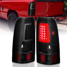 Load image into Gallery viewer, ANZO 1999-2002 Chevy Silverado 1500 LED Taillights Plank Style Black w/Smoke Lens - Black Ops Auto Works