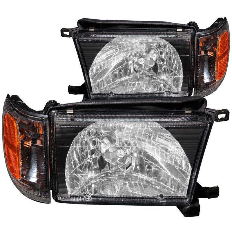 ANZO 1999-2002 Toyota 4Runner Crystal Headlights Black - Black Ops Auto Works