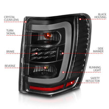 Load image into Gallery viewer, ANZO 1999-2004 Jeep Grand Cherokee LED Tail Lights w/ Light Bar Black Housing Clear Lens - Black Ops Auto Works