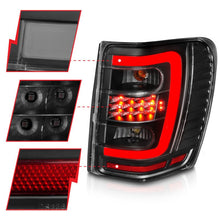 Load image into Gallery viewer, ANZO 1999-2004 Jeep Grand Cherokee LED Tail Lights w/ Light Bar Black Housing Clear Lens - Black Ops Auto Works