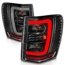 Load image into Gallery viewer, ANZO 1999-2004 Jeep Grand Cherokee LED Tail Lights w/ Light Bar Black Housing Clear Lens - Black Ops Auto Works