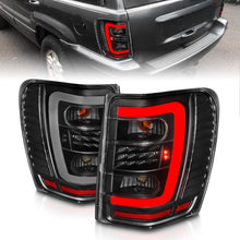Load image into Gallery viewer, ANZO 1999-2004 Jeep Grand Cherokee LED Tail Lights w/ Light Bar Black Housing Clear Lens - Black Ops Auto Works