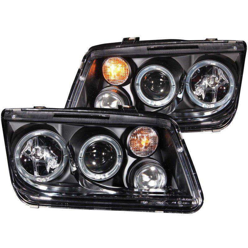 ANZO 1999-2005 Volkswagen Jetta Projector Headlights w/ Halo Black (CCFL) ANZO ANZ121369