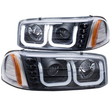 Load image into Gallery viewer, ANZO 1999-2006 Gmc Sierra 1500 Projector Headlights w/ U-Bar Black - Black Ops Auto Works