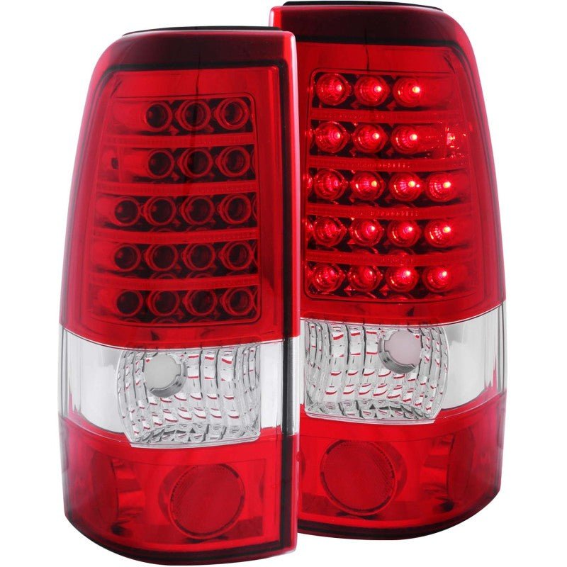 ANZO 1999-2007 Chevrolet Silverado 1500 LED Taillights Red/Clear ANZO ANZ311010