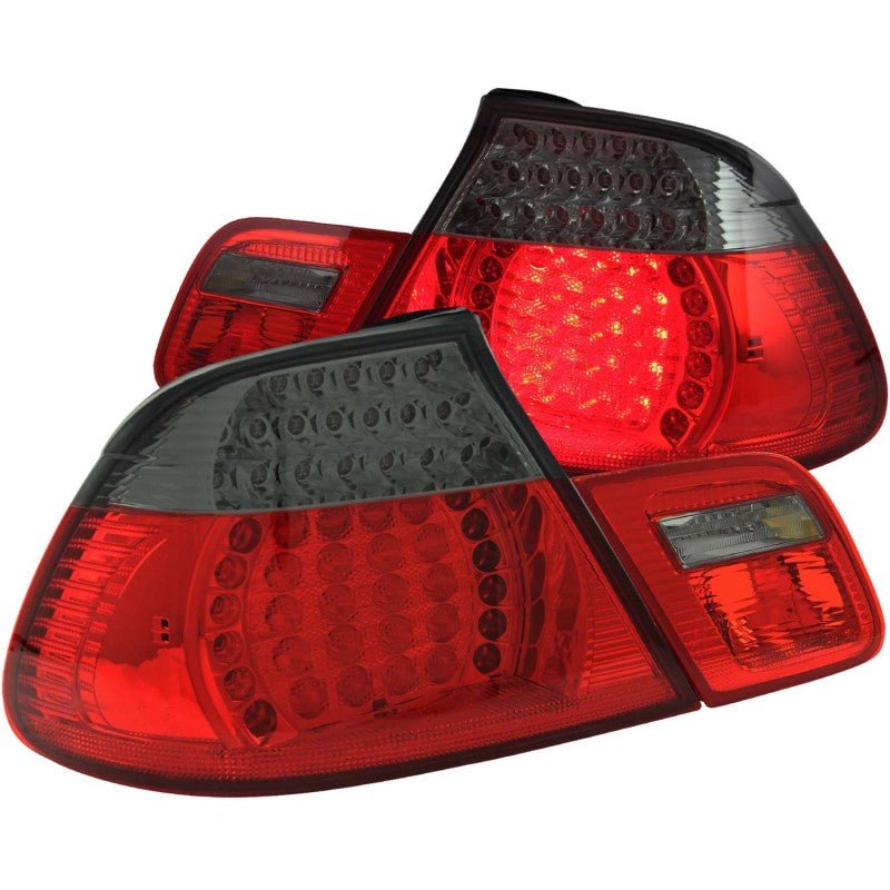 ANZO 2000-2003 BMW 3 Series E46 LED Taillights Red/Smoke 4pc - Black Ops Auto Works