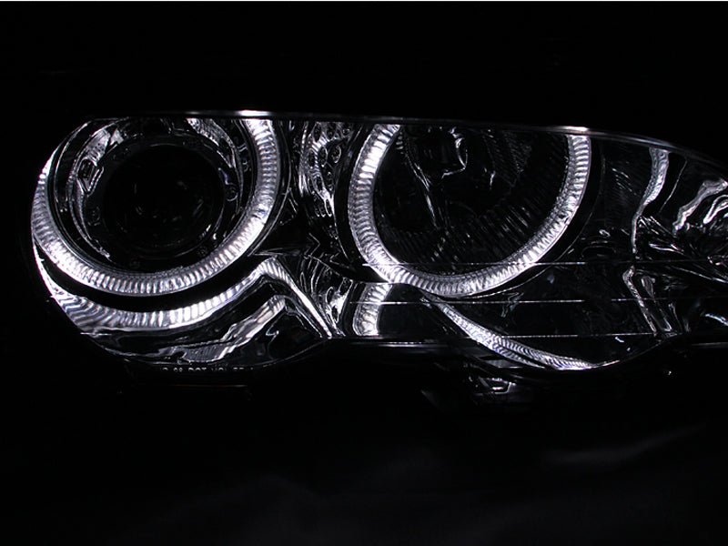 ANZO 2000-2003 BMW 3 Series E46 Projector Headlights w/ Halo Chrome ANZO ANZ121268