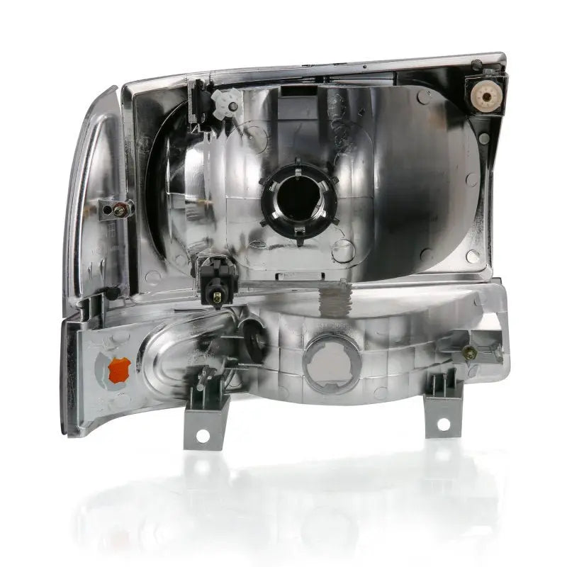 ANZO 2000-2004 Ford Excursion Crystal Headlight w/ Corner Light Black Amber (w/o Bulb) ANZO ANZ111457