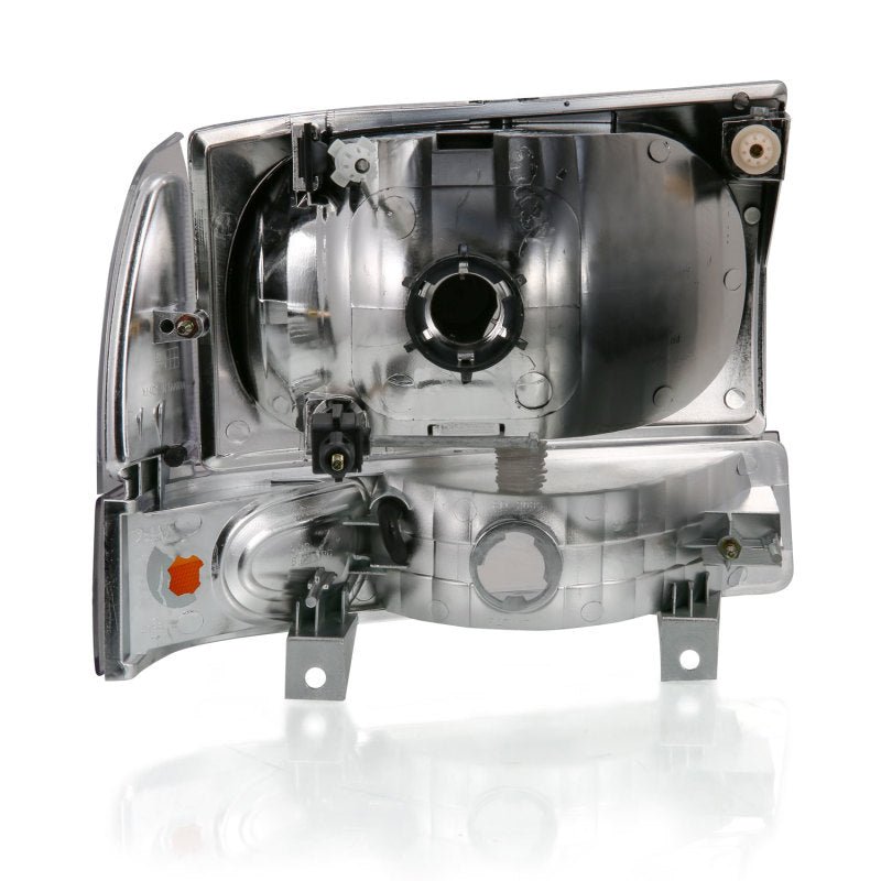 ANZO 2000-2004 Ford Excursion Crystal Headlight w/ Corner Light Chrome Amber (w/o Bulb) ANZO ANZ111458