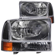 Load image into Gallery viewer, ANZO 2000-2004 Ford Excursion Crystal Headlights Black ANZO ANZ111080