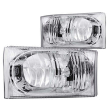 Load image into Gallery viewer, ANZO 2000-2004 Ford Excursion Crystal Headlights Chrome 2pc - Black Ops Auto Works