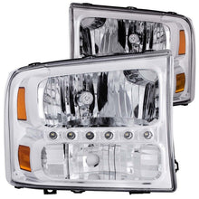 Load image into Gallery viewer, ANZO 2000-2004 Ford Excursion Crystal Headlights Chrome w/ LED 1pc ANZO ANZ111088