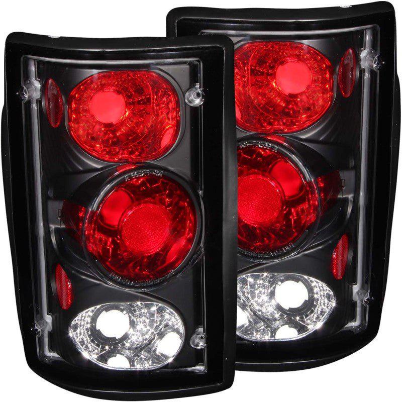 ANZO 2000-2005 Ford Excursion Taillights Black - Black Ops Auto Works