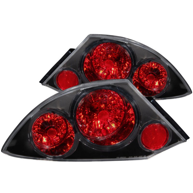 ANZO 2000-2005 Mitsubishi Eclipse Taillights Black ANZO ANZ221081