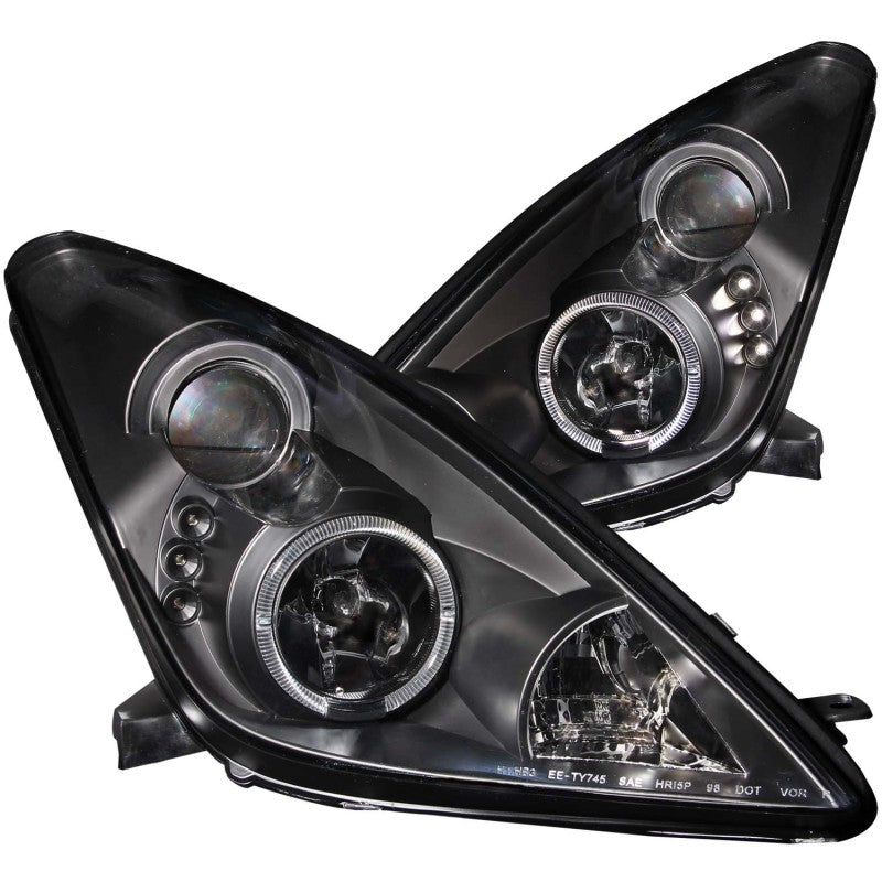 ANZO 2000-2005 Toyota Celica Projector Headlights w/ Halo Black ANZO ANZ121387