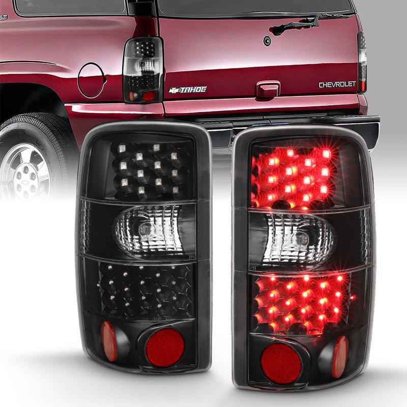 ANZO 2000-2006 Chevrolet Tahoe Led Taillights Black/Clear ANZO ANZ311298