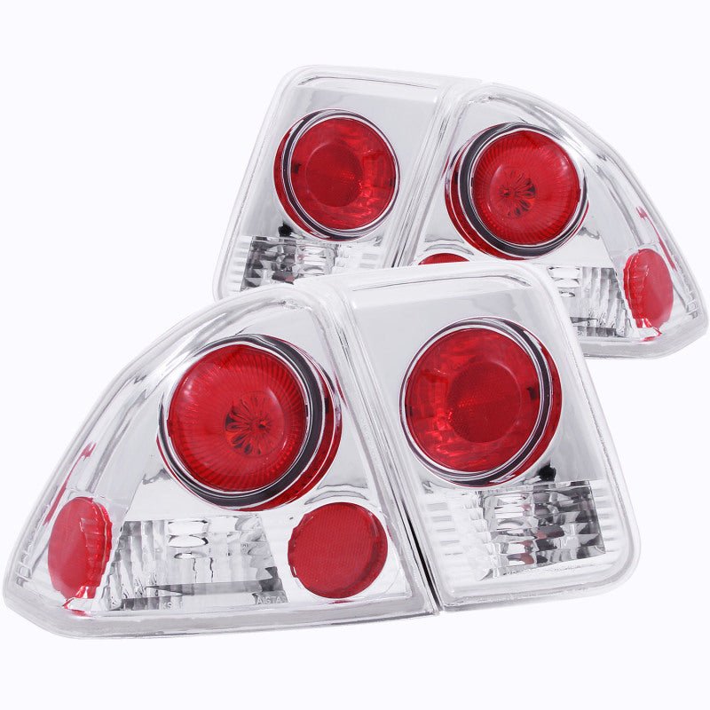 ANZO 2001-2004 Honda Civic Taillights Chrome ANZO ANZ221047