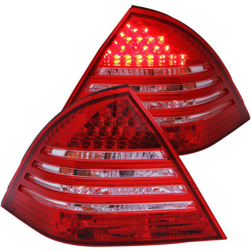ANZO 2001-2004 Mercedes Benz C Class W203 Taillights Red/Smoke - Black Ops Auto Works