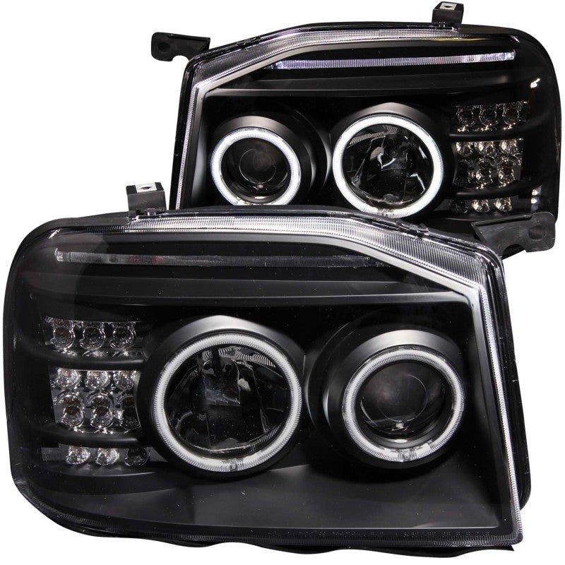 ANZO 2001-2004 Nissan Frontier Projector Headlights w/ Halo Black (CCFL) ANZO ANZ111172