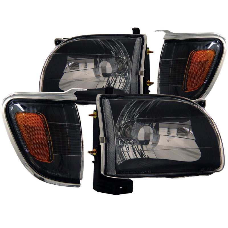 ANZO 2001-2004 Toyota Tacoma Crystal Headlights Black ANZO ANZ121190