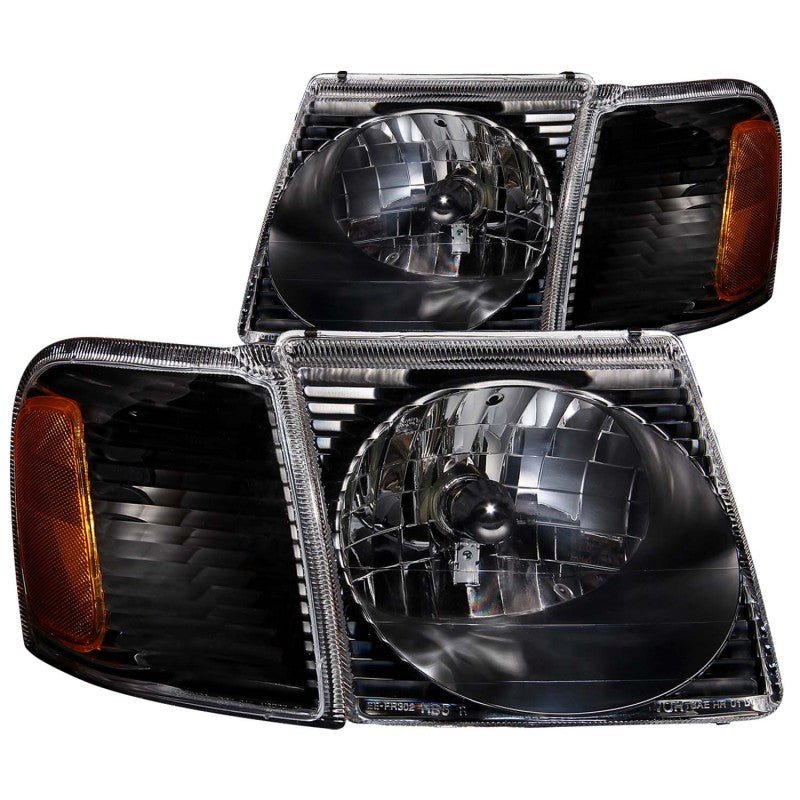 ANZO 2001-2005 Ford Explorer Crystal Headlights Black ANZO ANZ111041