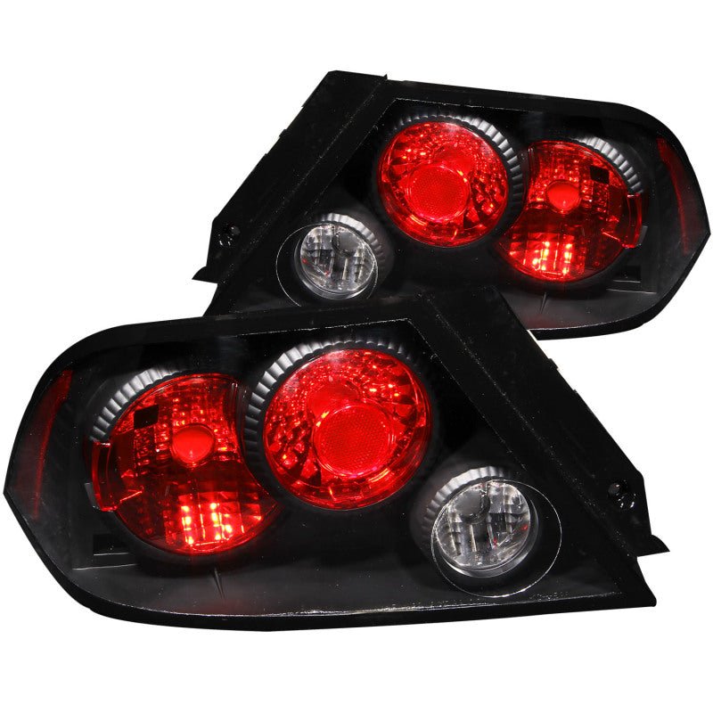 ANZO 2002-2003 Mitsubishi Lancer Taillights Black ANZO ANZ221086