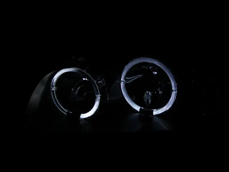 ANZO 2002-2003 Nissan Maxima Crystal Headlights w/ Halo Black - Black Ops Auto Works