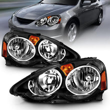 Load image into Gallery viewer, ANZO 2002-2004 Acura Rsx Crystal Headlights Black ANZO ANZ121209