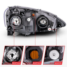 Load image into Gallery viewer, ANZO 2002-2004 Acura Rsx Crystal Headlights Black ANZO ANZ121209