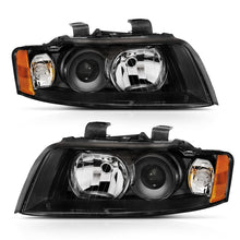 Load image into Gallery viewer, ANZO 2002-2005 Audi A4 Projector Headlight Black G2 (Halogen Type) ANZO ANZ121528