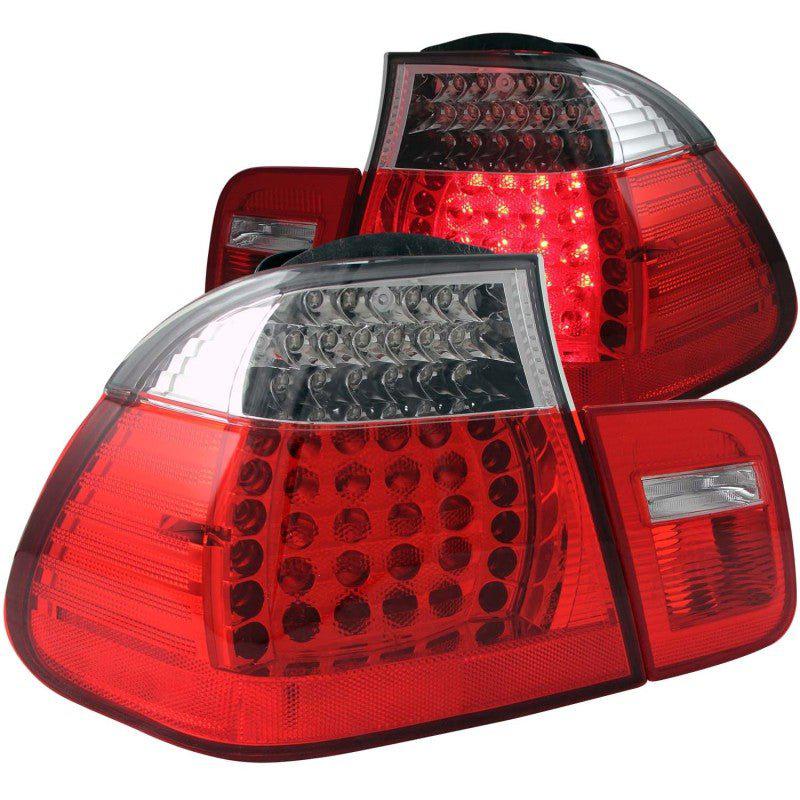 ANZO 2002-2005 BMW 3 Series E46 LED Taillights Red/Clear ANZO ANZ321096