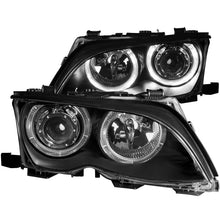 Load image into Gallery viewer, ANZO 2002-2005 BMW 3 Series E46 Projector Headlights w/ Halo Black ANZO ANZ121140