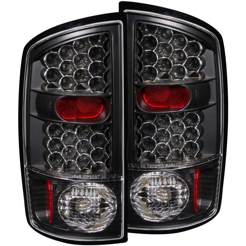 ANZO 2002-2005 Dodge Ram 1500 LED Taillights Black - Black Ops Auto Works