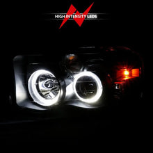 Load image into Gallery viewer, ANZO 2002-2005 Dodge Ram 1500 Projector Headlights w/ Halo Black Clear Amber ANZO ANZ111490