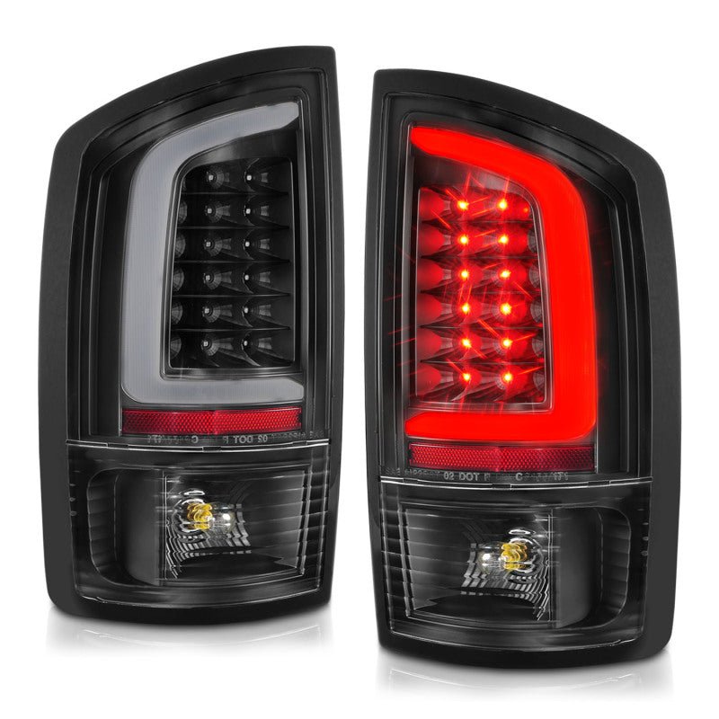 ANZO 2002-2006 Dodge Ram 1500 LED Tail Lights w/ Light Bar Black Housing Clear Lens ANZO ANZ311368