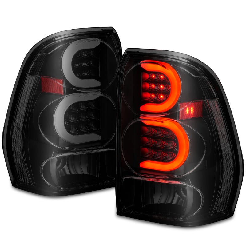 ANZO 2002-2009 Chevrolet Trailblazer LED Tail Lights w/ Light Bar Black Housing Smoke Lens ANZO ANZ311372