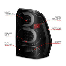 Load image into Gallery viewer, ANZO 2002-2009 Chevrolet Trailblazer LED Tail Lights w/ Light Bar Black Housing Smoke Lens - Black Ops Auto Works