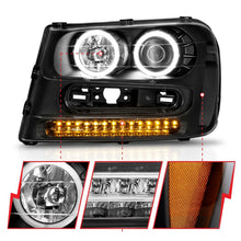 Load image into Gallery viewer, ANZO 2002-2009 Chevrolet Trailblazer Projector Headlights w/ Halo Black ANZO ANZ111127
