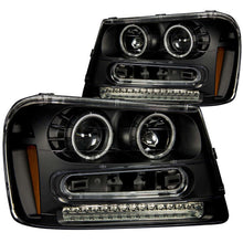 Load image into Gallery viewer, ANZO 2002-2009 Chevrolet Trailblazer Projector Headlights w/ Halo Black ANZO ANZ111127