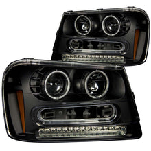 Load image into Gallery viewer, ANZO 2002-2009 Chevrolet Trailblazer Projector Headlights w/ Halo Black ANZO ANZ111127
