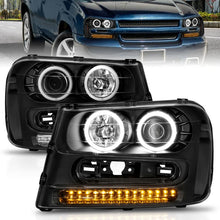 Load image into Gallery viewer, ANZO 2002-2009 Chevrolet Trailblazer Projector Headlights w/ Halo Black ANZO ANZ111127