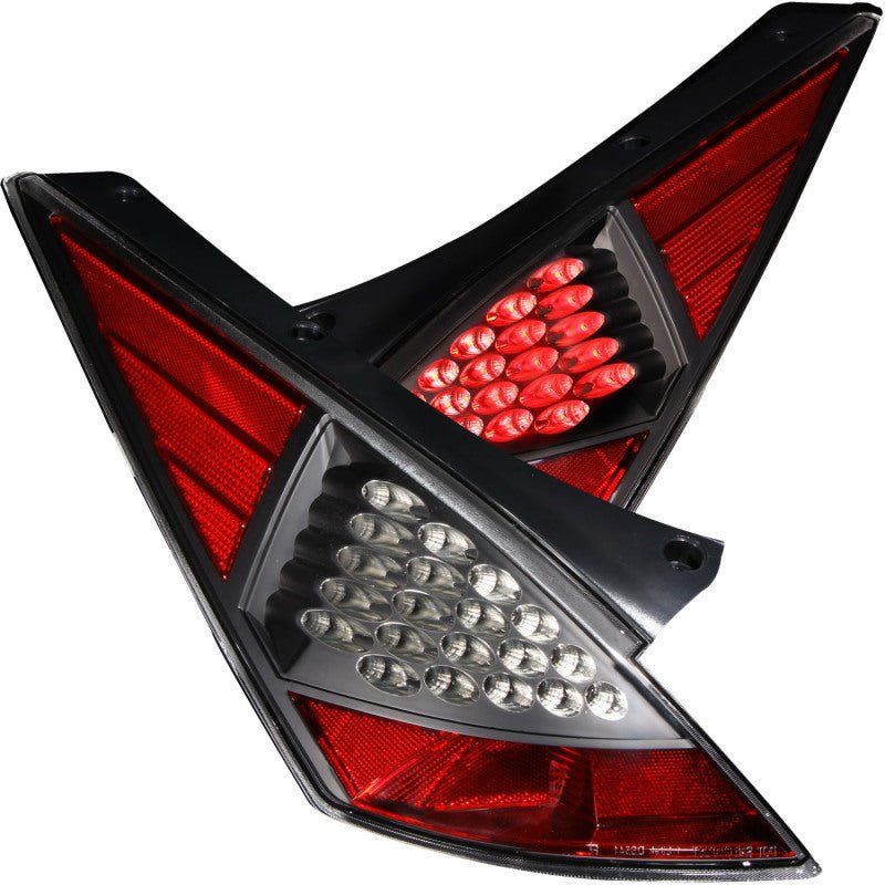 ANZO 2003-2005 Nissan 350Z LED Taillights Black ANZO ANZ321099